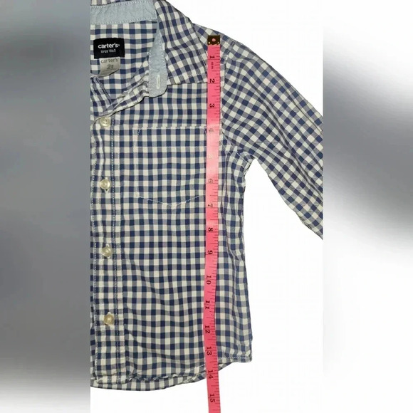 Carter's Boy's 2T Plaid Long Sleeve Button Down - Picture 3 of 6